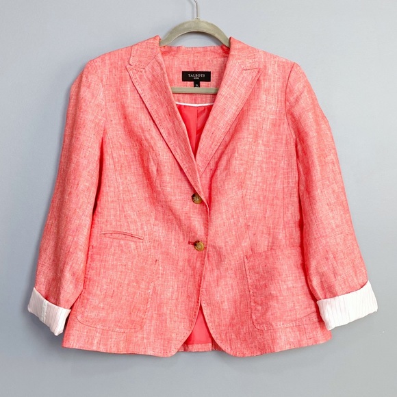Talbots Jackets & Blazers - Talbots Fully Lined Single Vent Blazer 100% Linen